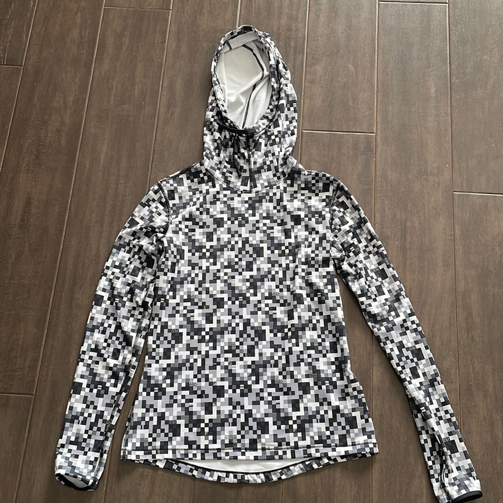 Nike Black and White Pixelated Hoodie